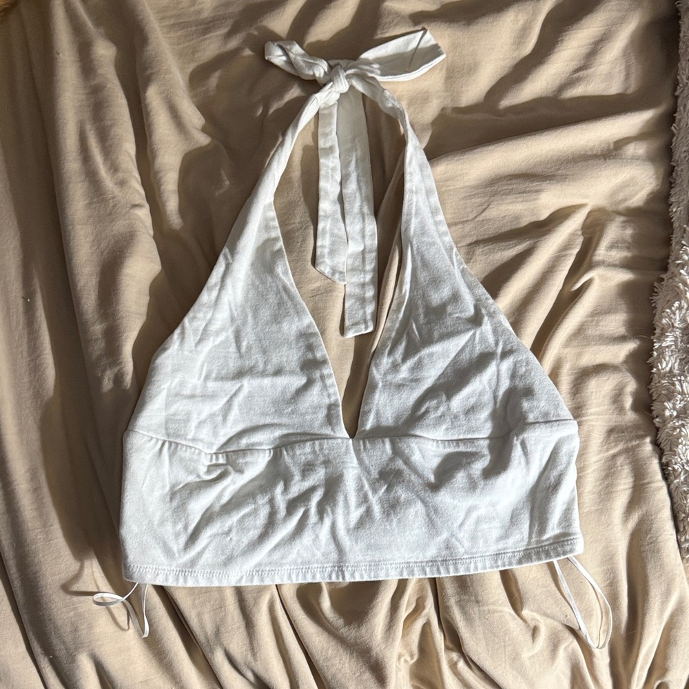 Garage White Strapless Top